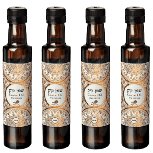 מארז רביעייה | שמן קיק 100 טהור בכבישה קרה | מכיל 250 מל | מעודד את התחדשות השיער | עשיר בחומצות שומן | ARGANIA | ארגניה