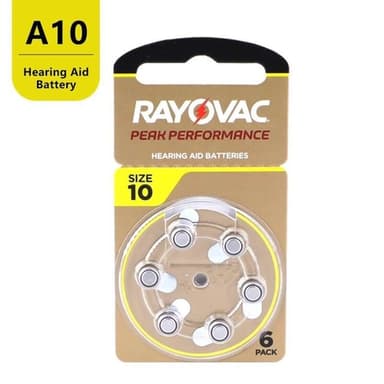 סוללת מכשיר שמיעה | RAYOVAC | 145V | מכיל 6 יחידות