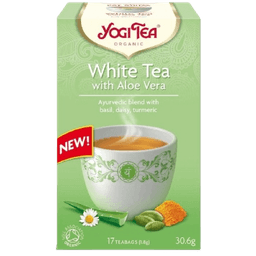 תה עם צמחים ותמצית אלוורה להכנת משקה בחליטה אורגנית | מכיל 17 שקיקים | YOGI TEA