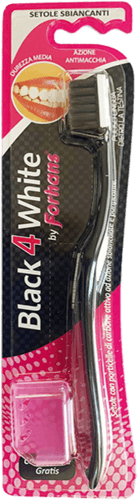 מברשת הפחם מיוצרת עם החדרת חלקיקי פחם פעיל לתוך הסיבים שלה שמסייעים במניעת כתמים כגון קפה עישון ועוד | FORHANE BLACK4WHITE