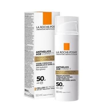 קרם יום קליל המסייע בתיקון סימני הזדקנות 50 SPF | מכיל 50 מל | ANTHELIOS AGE CORRECT לה רוש פוזה | LA ROCHE POSAY