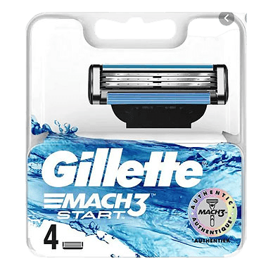 4 ראשים לסכיני גילוח Gillette MACH 3 START | גילט | Gillette