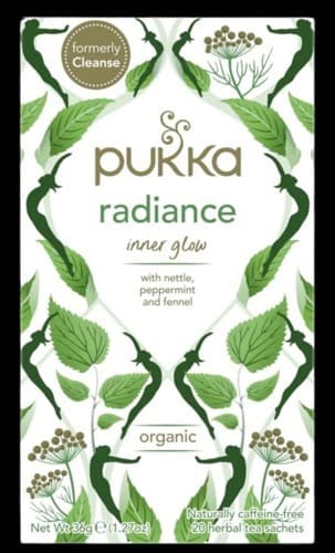 חליטת צמחים אורגנית radiance | חליטת cleanse לשעבר | מכיל 20 שקיקים | פוקה | PUKKA