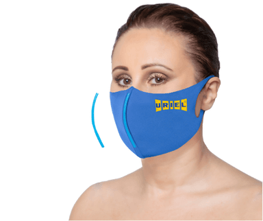 מסכת נשימה לפנים מנדפת זיעה מבד לייקרה רב שימושית סופי לנשים | אוריאל | URIEL