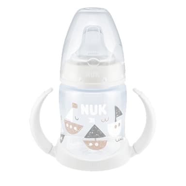 בקבוק אימון פיירסט צויס NUK FIRST CHOICE | מכיל 150 מל | 6-18 חודשים | לבן | נוק | NUK