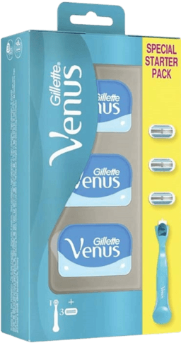 גילט ונוס | מכשיר גילוח פלוס 3 סכינים | ערכה איכותית