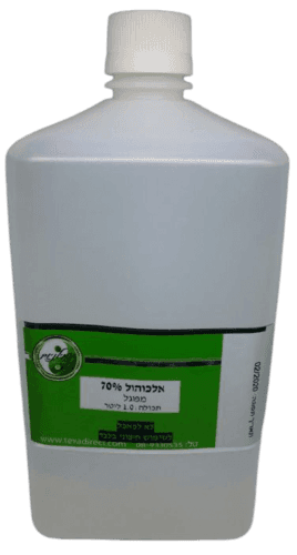אלכוהול 70 איכותי לחיטוי וניקוי ידיים או משטחים תעשייתים | משמיד חיידקים וירוסים ובקטריות | 5 ליטר המילניום