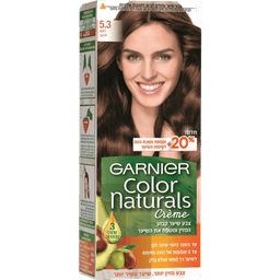 צבע לשיער קבוע המזין ומטפח את השיער - 53 חום זהוב 20 תוספת מסכת הזנה לטיפוח השיער גרנייה | Garnier