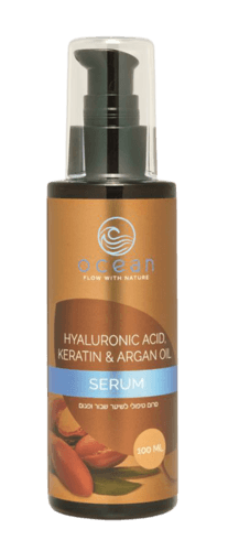 סרום חומצה היאלורונית קרטין ושמן ארגן | 100 מל | אושן