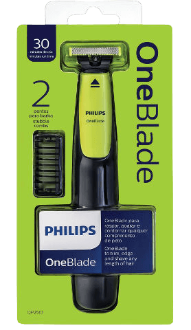 מכשיר לעיצוב וגילוח | 30 דקות פעולה | OneBlade | בטרייה נטענת | Trim Shave Edge | בטרייה שמחזיקה ל30 דקות | Stubble Combs 2 | פיליפס | PHILIPS
