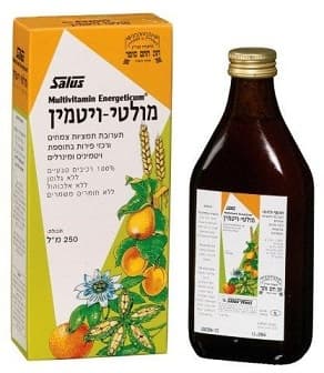 מולטי ויטמין | מכיל 250 מל | ללא תוספת אלכוהול וחומרים משמרים | בטעם פירות הדר | ללא גלוטן | גרמזה | GRAMSE