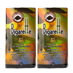 מבצע זוגי | טבק שחור ביגארט | תערובת צמחים ללא טבק או ניקוטין | מכיל 40 גרם ביגארט | Bigarette