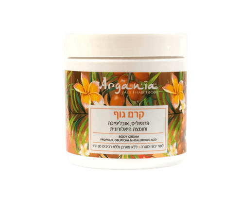 ארגניה קרם גוף פרופוליס אובליפיכה וחומצה היאלורונית | לעור יבש ומגורה | 500 מל | ARGANIA ARGANIA | ארגניה