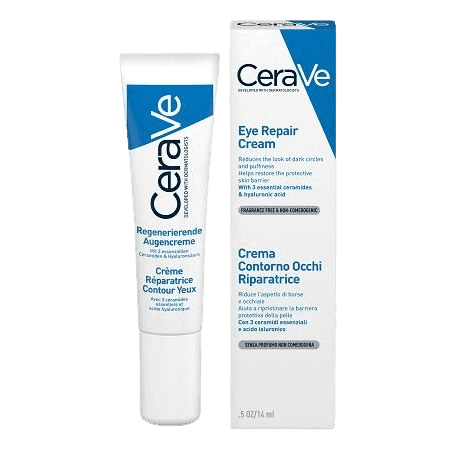 קרם עיניים משקם | מכיל 14 מל | מפחית את מראה העיגולים השחורים | ללא בישום | ללא פראבן | סרווה | CeraVe