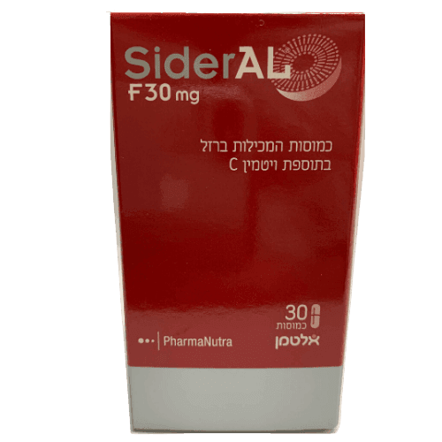 סידרל מאלטמן | מכיל ברזל פלוס ויטמין C | 30 כמוסות | ALTMAN אלטמן | ALTMAN