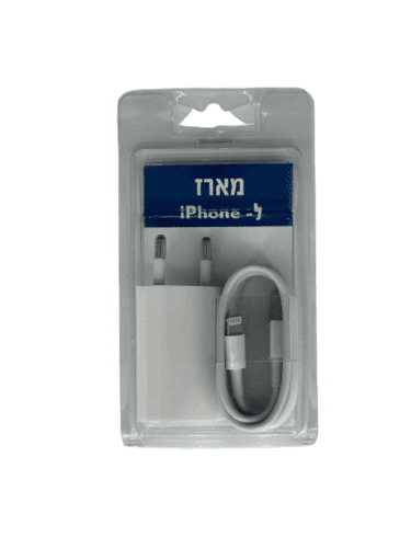 מארז לאייפון - ראש שקע התומך בכבל USB | וכבל USB לאייפון