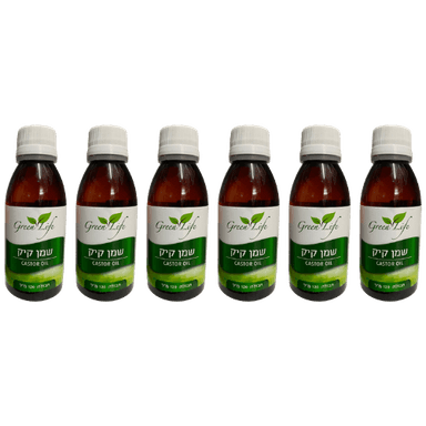 מארז שישייה | שמן קיק | מכיל 120 מל | castor oil | חודר לשכבות העמוקות של העור | גרין לייף | Green Life