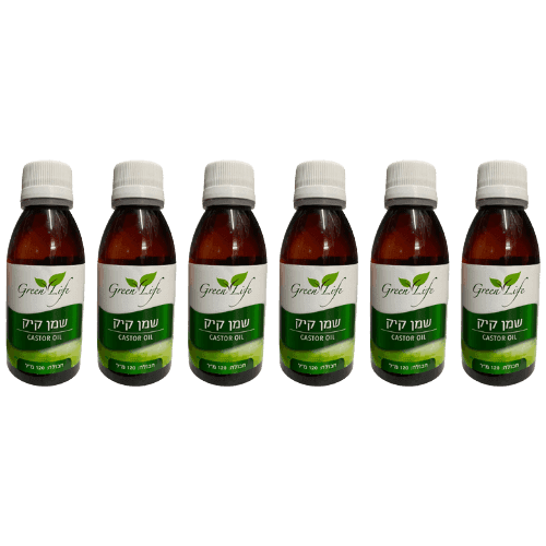 מארז שישייה | שמן קיק | מכיל 120 מל | castor oil | חודר לשכבות העמוקות של העור | גרין לייף | Green Life