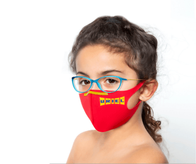 מסכת נשימה בד לייקרה לפנים רב שימושית גדי לילדים | מונע אדים על המשקפיים | אוריאל | URIEL