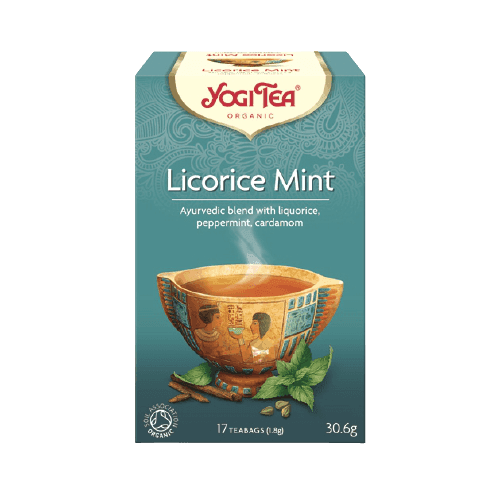 תערובת צמחים אורגנים להכנת משקה בחליטה עם מנטה וליקוריץ | מכיל 17 שקיקים | YOGI TEA