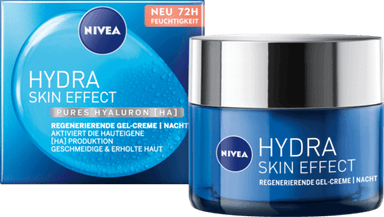 קרם לחות במרקם גל ליום HYDRA SKIN EFFECT | מכיל 50 מל | Pure Hyaluron | ניוואה | NIVEA