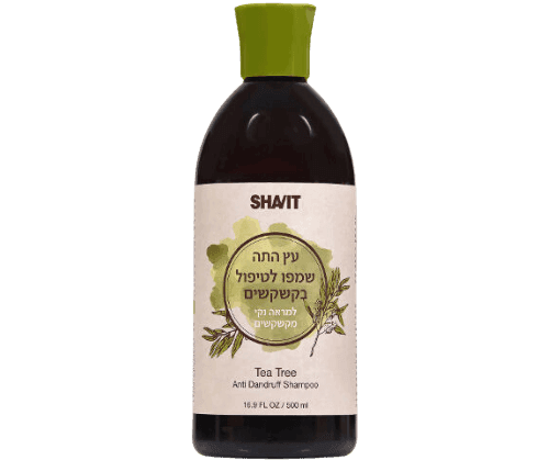 שמפו מרוכז על בסיס רכיבים צמחיים ללא SLS לטיפול בקשקשים ומניעתם - 500 מל - שביט עץ התה
