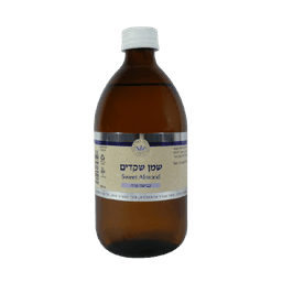שמן שקדים אורגני | בכבישה קרה | מכיל 500 מל | Sweet Almond Oil | גידול אורגני | טבעוני | עומר הגליל | Omer Hagalil
