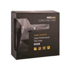 מייבש שיער עוצמתי באיכות מקצועית | SUPER TURBO 6000 | PROHAIR | פרוהייר | PROHAIR