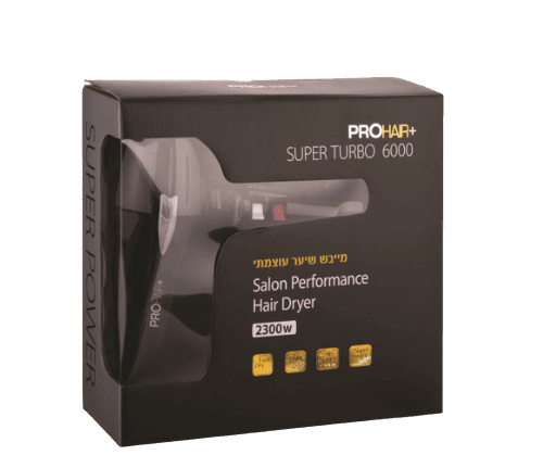 מייבש שיער עוצמתי באיכות מקצועית | SUPER TURBO 6000 | PROHAIR | פרוהייר | PROHAIR