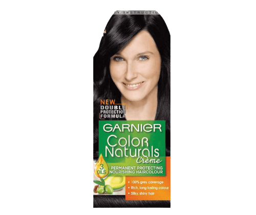 צבע לשיער קבוע -1 שחור טבעי - 20 תוספת מסכת הזנה לטיפוח השיער גרנייה | Garnier