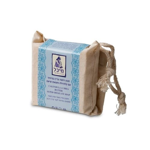 סבון רחצה מוצק עדין במיוחד עם קלנדולה וחמאת שיאה מיכל סבון טבעי