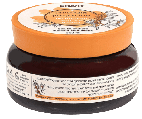 אובליפיחה מסכת קרטין לטיפוח ושיקום שיער חלש יבש ופגום - 300 מל - שביט