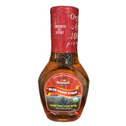 סירופ אגבה כחולה אורגני | ממתיק צמחי טבעי | מדד גליקמי נמוך | מכיל 345 גרם | מתוק יותר מסוכר | 100 סירופ אגבה כחולה אורגני