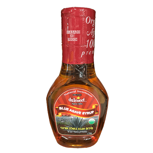 סירופ אגבה כחולה אורגני | ממתיק צמחי טבעי | מדד גליקמי נמוך | מכיל 345 גרם | מתוק יותר מסוכר | 100 סירופ אגבה כחולה אורגני