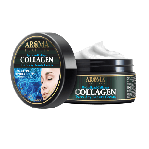 קרם לחות לפנים | מעושר בקולגן | 100 מל | ארומה דד סי | Aroma Dead Sea