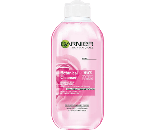 מי פנים | לעור יבש ורגיש | 200מל | 96 רכיבים המופקים מן הטבע | מסיר שאריות איפור | מותיר אותו בתחושת נינוחות מושלמ גרנייה | Garnier