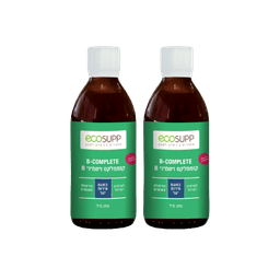 מבצע זוג | B-COMPLETE | קומפלקס ויטמיני B | מכיל 250 מל בכל יחידה | אקוסאפ | Ecosupp
