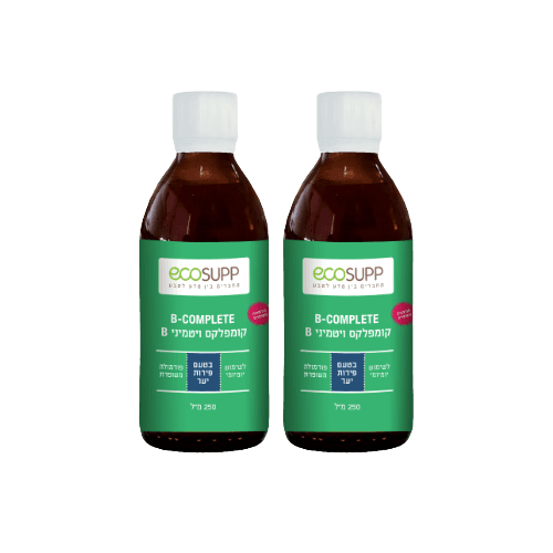 מבצע זוג | B-COMPLETE | קומפלקס ויטמיני B | מכיל 250 מל בכל יחידה | אקוסאפ | Ecosupp