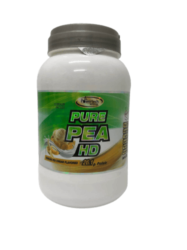אבקת חלבון אפונה | PURE PEA HD | בטעם בננה | מכיל 700 גרם | פאוורטק | Powertech
