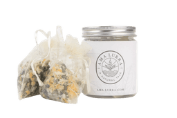 שקיות ריח טבעי | במילוי פתיתי סבון טבעי | הפתיתים מעושרים בשמן אתרי קינמון וגרניום | לספיחת ריחות אמה לורה | Ama lurra