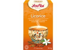 צמחים מיובשים להכנת משקה בחליטה אורגנית עם ליקוריץ | מכיל 17 שקיקים | yogi tea