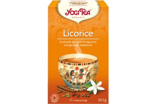 צמחים מיובשים להכנת משקה בחליטה אורגנית עם ליקוריץ | מכיל 17 שקיקים | yogi tea