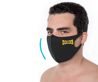 מסכת נשימה בד לייקרה לפנים רב שימושית סופי למבוגרים המנדפת זיעה | ניתן לכבס | אוריאל | URIEL