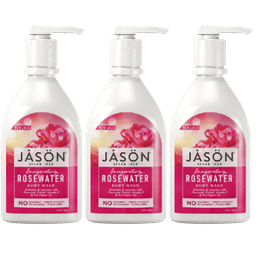 מבצע שלישיה | גייסון סבון גוף מי ורדים מרענן | מכיל 887 מל | גל רחצה מי ורדים - ללחות והזנה עמוקה של העור | JASON גייסון | JASON