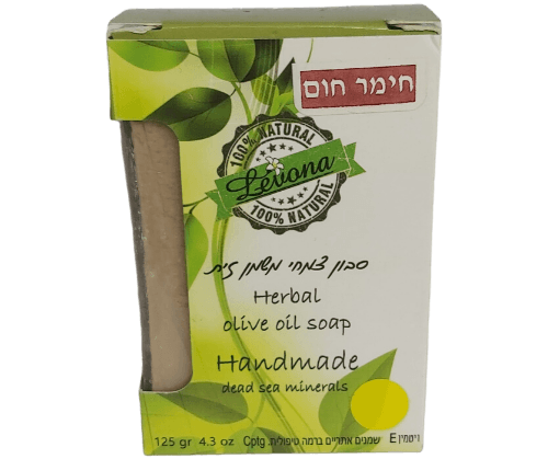 סבון צמחי משמן זית עשיר בלחות | מועשר בויטמין E ושמנים אתריים | חימר חום |