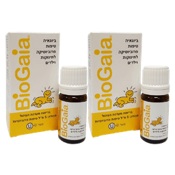 מבצע זוגי | ביוגאיה | טיפות פרובויוטיקה | לתינוקות וילדים | מכיל 5 מל | כשר | Biogaia