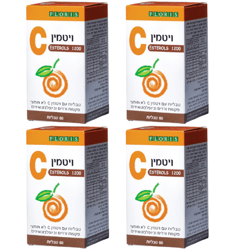 ויטמין C | לא חומצי | אסטרול 1200 מג | מבצע רביעיה | מכיל 60 טבליות | פלוריש הדס | Floris Hadas