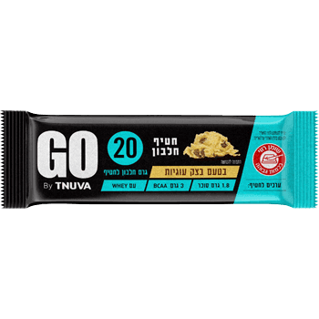 תנובה GO | חטיף חלבון | בטעם בצק עוגיות | כשר חלבי | 60 גרם