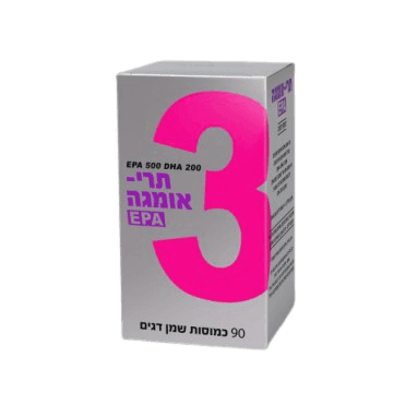תוסף תזונה תרי אומגה | שמן דגים | מכיל 90 כמוסות | חומצות שומן מסוג אומגה 3 תרימה | Trima