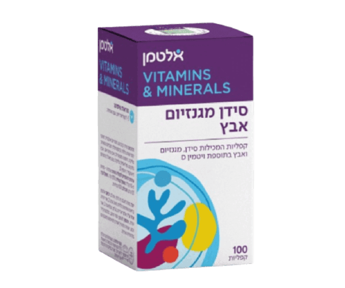 סידן מגנזיום אבץ | מכיל 100 קפליות | בתוספת ויטמין D אלטמן | ALTMAN